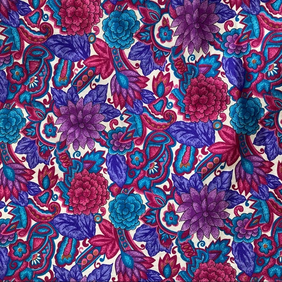 Vintage 90โ๐ Floral Mini Slip Dress Neon Purple Bright Medium - Picture 6 of 10